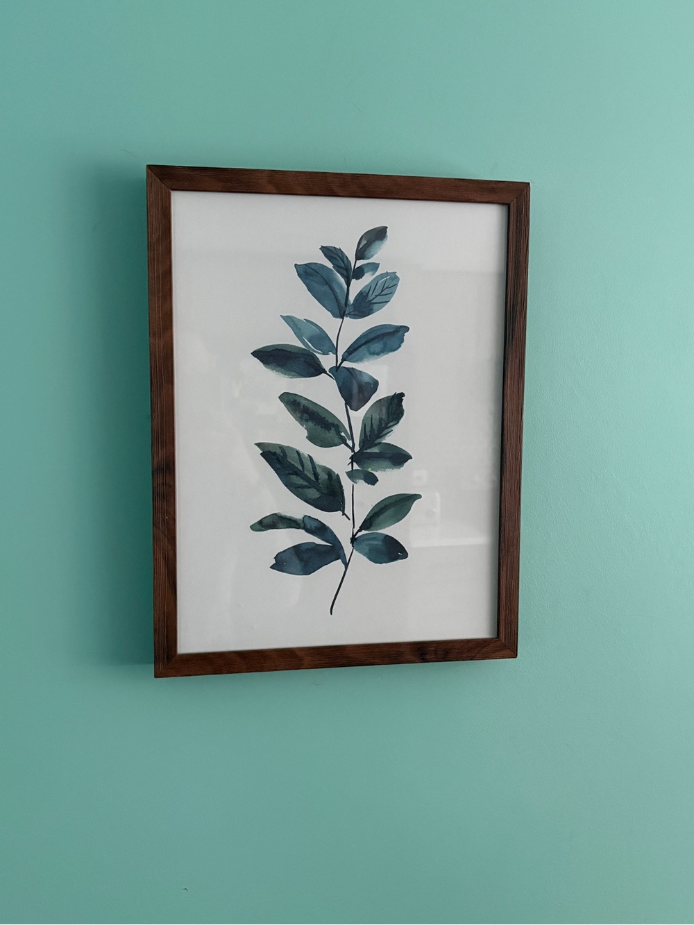 Botanical Leaf Art Wood Frame Nature Boho Minimalist Decor